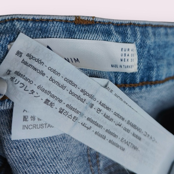 Zara Denim Ankle Cuffed Distressed Midrise Slim Fit Jeans - Picture 8 of 8